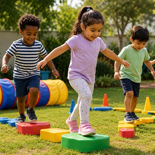 children playing in the playground