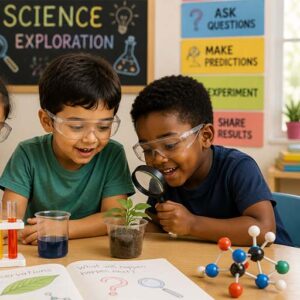 children doing science experiments